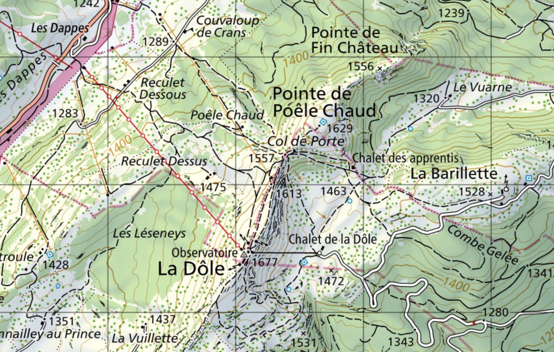 Plan von La Dôle – Parc Jura vaudois